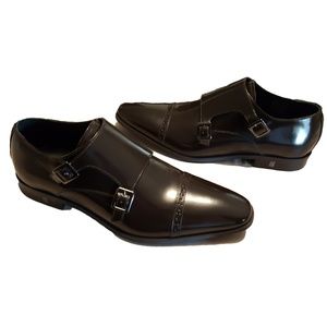 Versace Monk Strap Dress Shoes Brown EU 43 NWOT